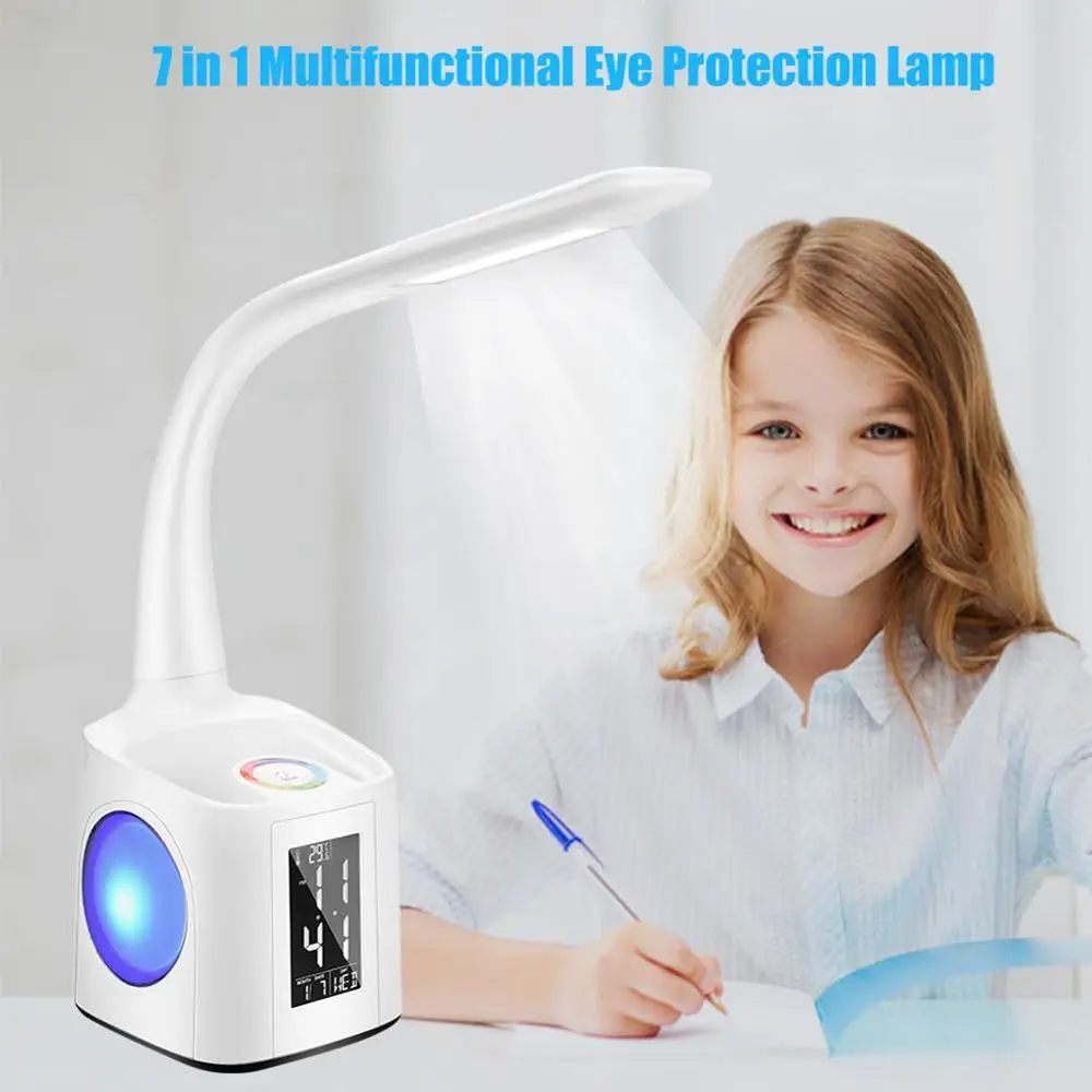 7 в 1 Многофункциональный держатель ручки с регулируемой яркостью светодиодный