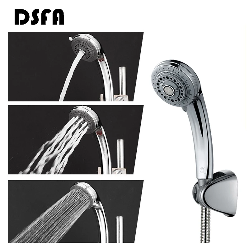 DSFA многофункциональная 8 режимная ручная Лейка для душа хромированная поверхность покрытие высокое качество давление дождевая Лейка для душа