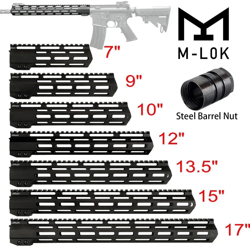 7 &quot9&quot 10 &quot12&quot 13 5 &quot15&quot 17 &quotAR15 свободном M LOK Handguard Пикатинни тонкий Стиль Сталь