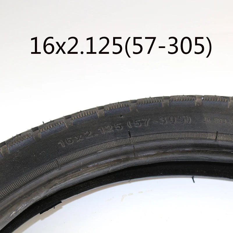 outer tire Good Quality Electric Bicycle Tires 16x2.125 Inch Electric Bicycle Tire Bike Tyre Inner Tube Size 16*2.125 with A Bent Angle - Цвет: outer tire