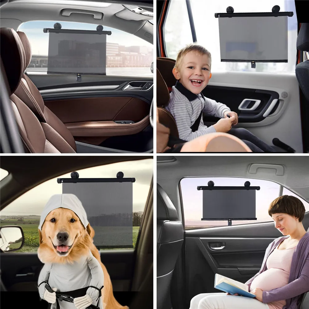 

Car Sun Shade Side Window Cover Automatic Roller Car Telescopic Retractable Block Automotive Sun Insulation Sunshade
