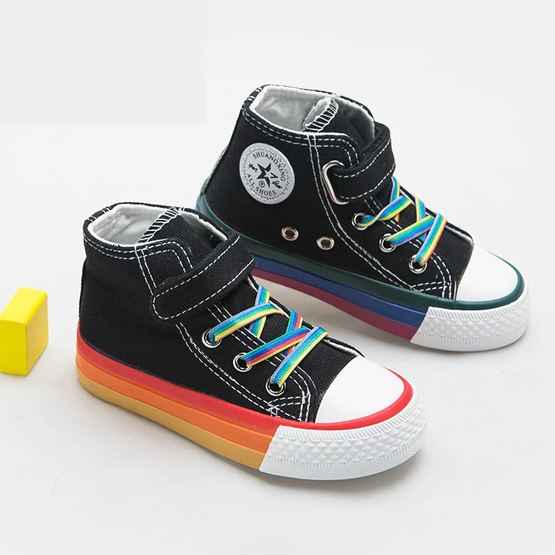 Весенняя парусиновая детская обувь с двойной звездой для мальчиков и девочек
