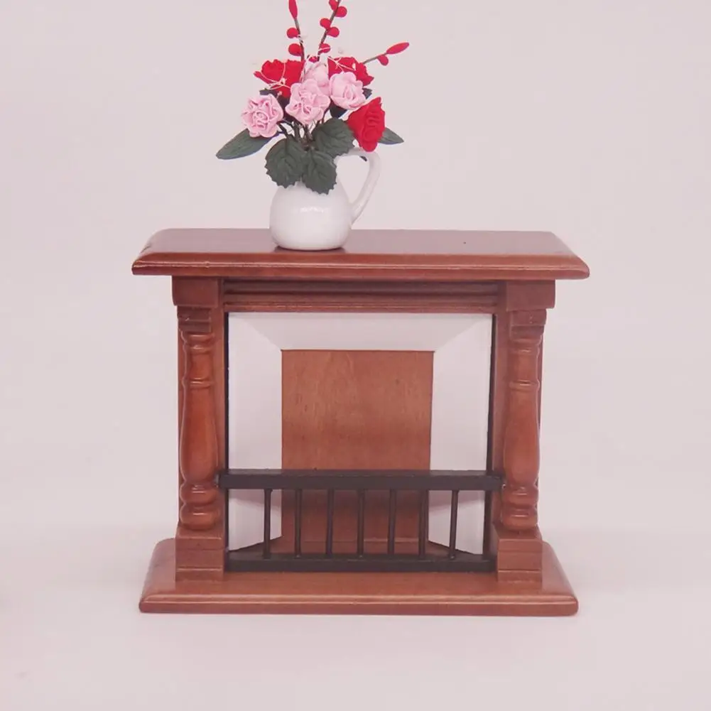 

1:12 Miniature Dollhouse 3D Wooden Furniture Fireplace Model Kids Toy Miniature Doll House Furniture Accessory for Kids