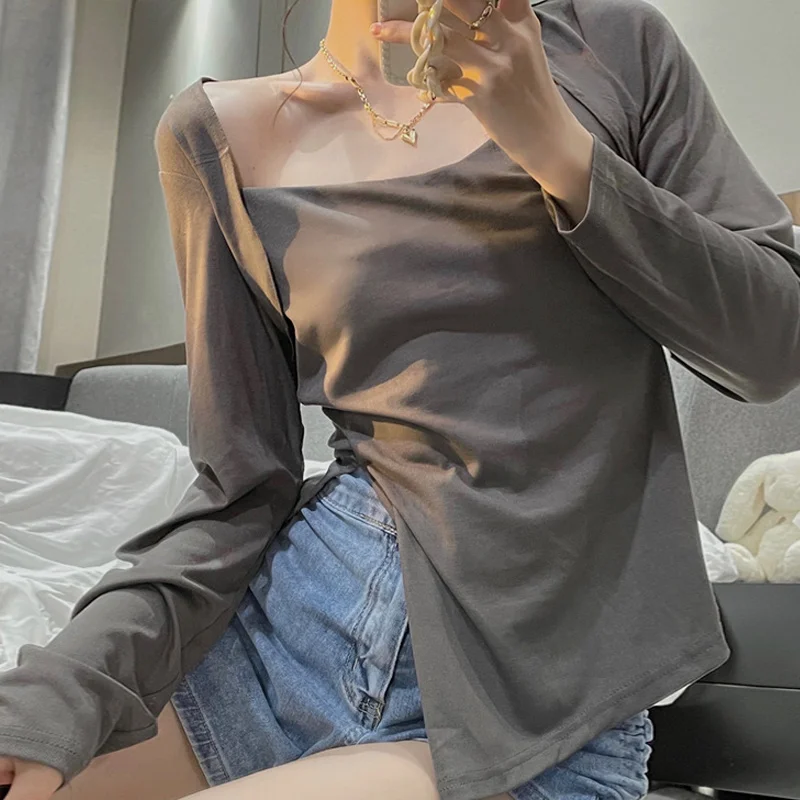 Солнцезащитная футболка с квадратным вырезом и длинным рукавом Женский