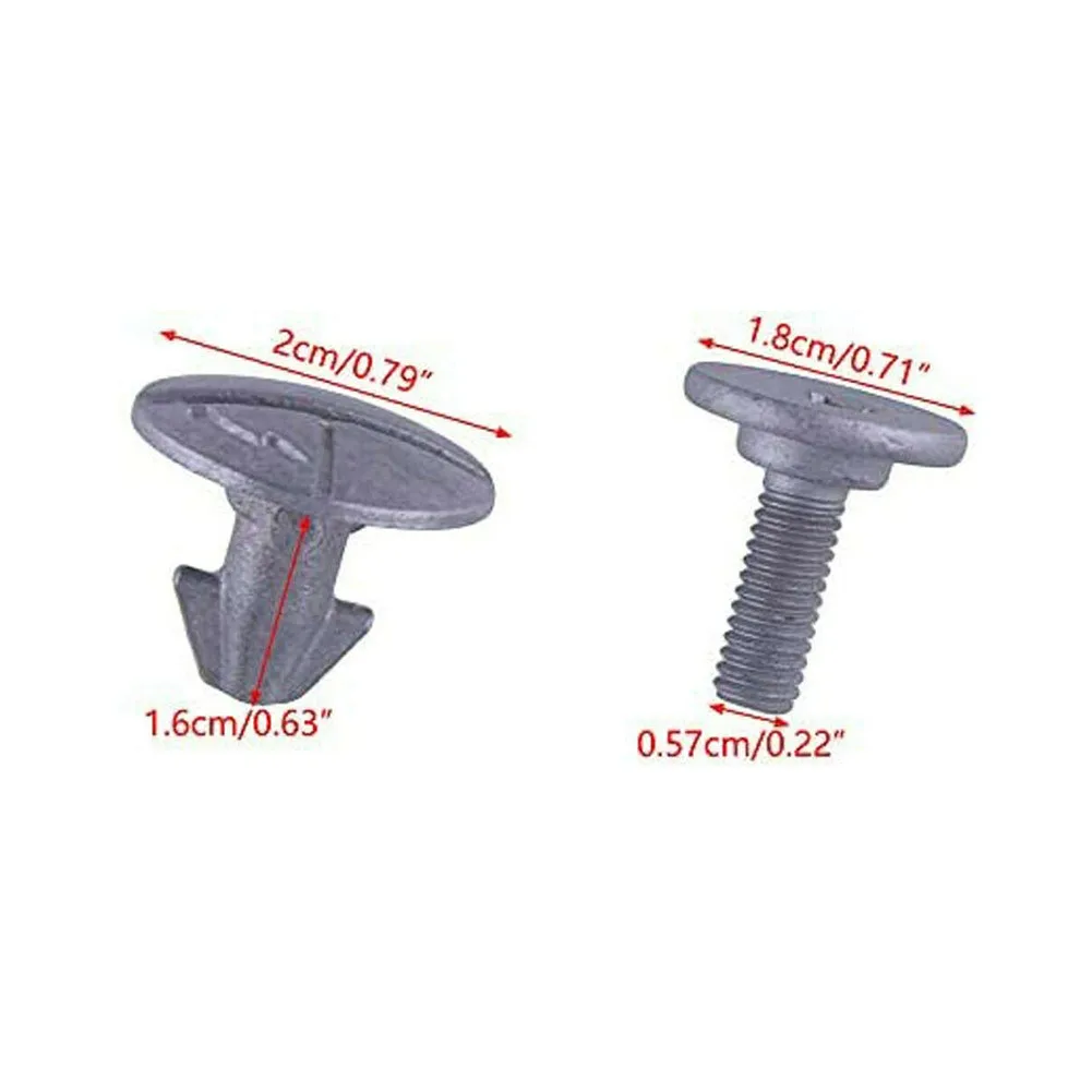 

8pcs Access Cover Pin 90674TY2A01 Metal Radiator Engine Shield Lower Silver