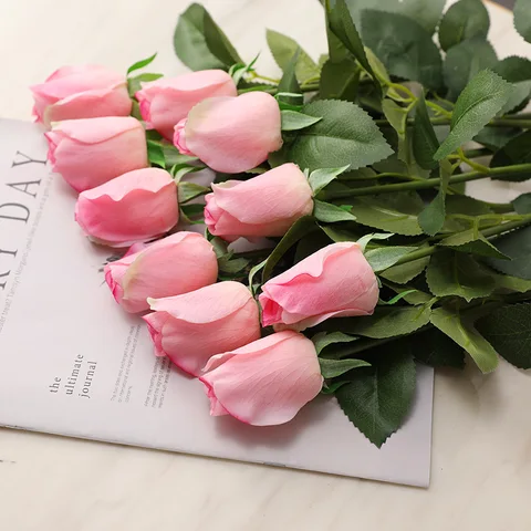1 шт./лот, шелковые искусственные цветы, букет роз, Свадебный декор для стола, украшение для дома