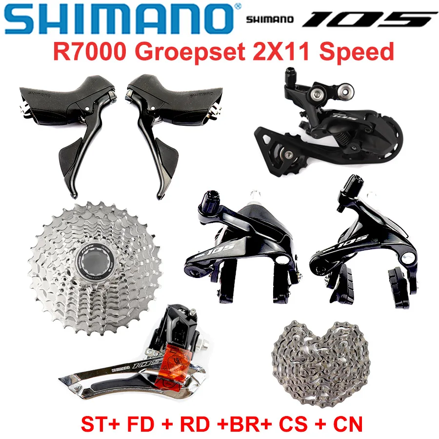 

Shimano R7000 Groepset 105 R7000 Derailleurs Road Fiets St + Fd + Rd + Br + Cs + Cn Front achterderailleur Ss Gs 11-28T 11-30T 1