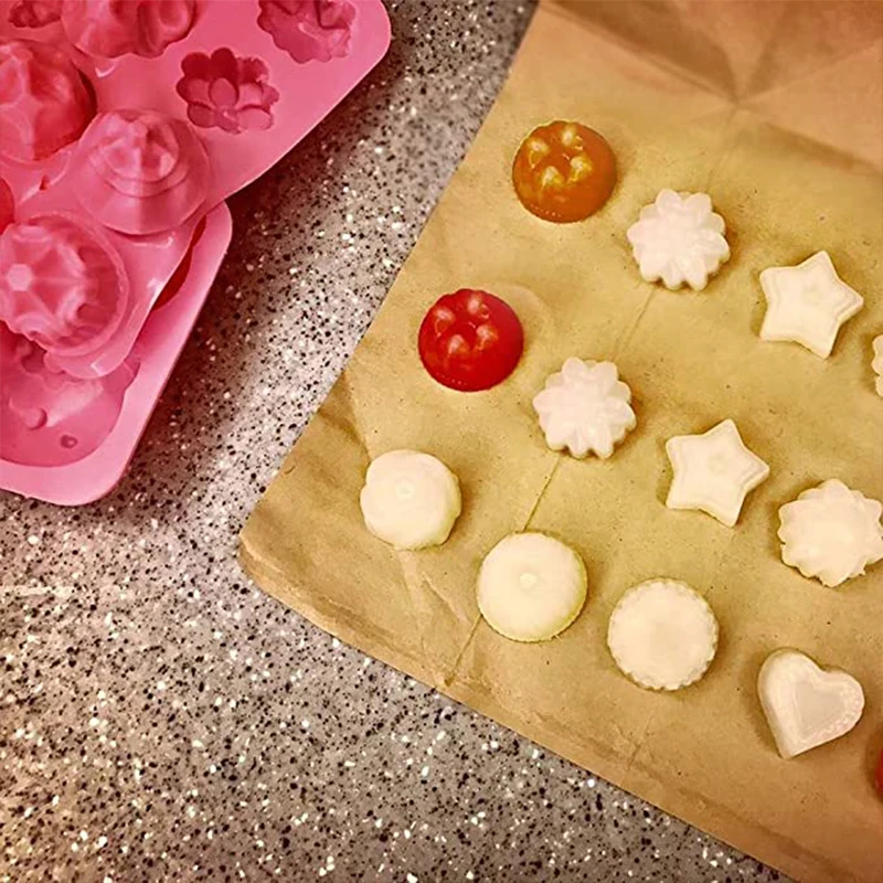 12-полость цветы острые силиконовые формы для торта мини торт шоколадные