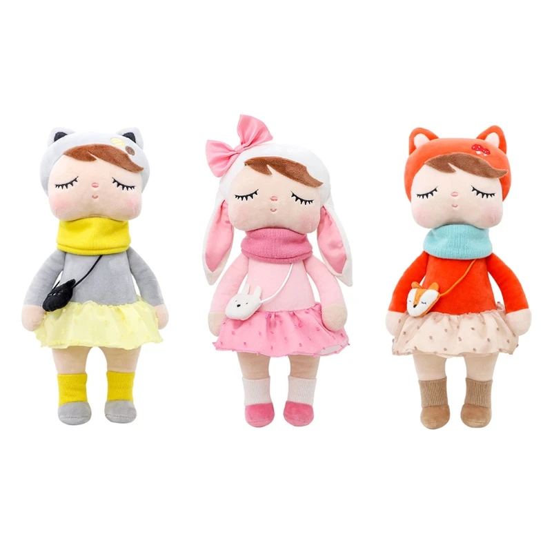 

Dreameryoly Rabbit, Sleeping Vintage Angela Plush Toy, Pink Ears, Wearing a Dress Soft Crystal Velvet Childrens Sleeping Compan