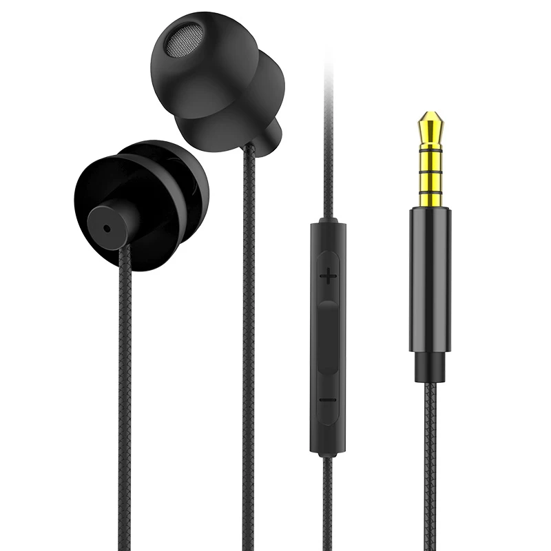 Сабвуфер In-ear сна затычки для ушей наушники проводные музыкальные с микрофоном