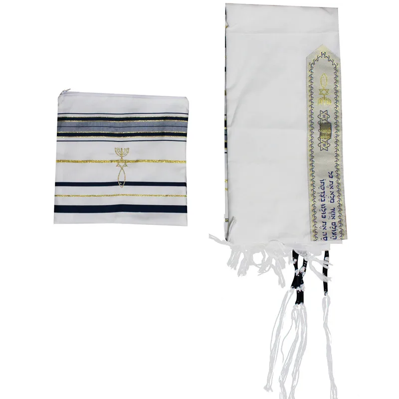 Церковная посуда талис с мешочком из Израиля полиэфир подарок юdaica 50x180 см | Дом и