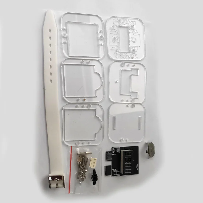 

Model Kit Creative electronic DIY clock kit 51 single chip microcomputer LED digital tube watch practice training production
