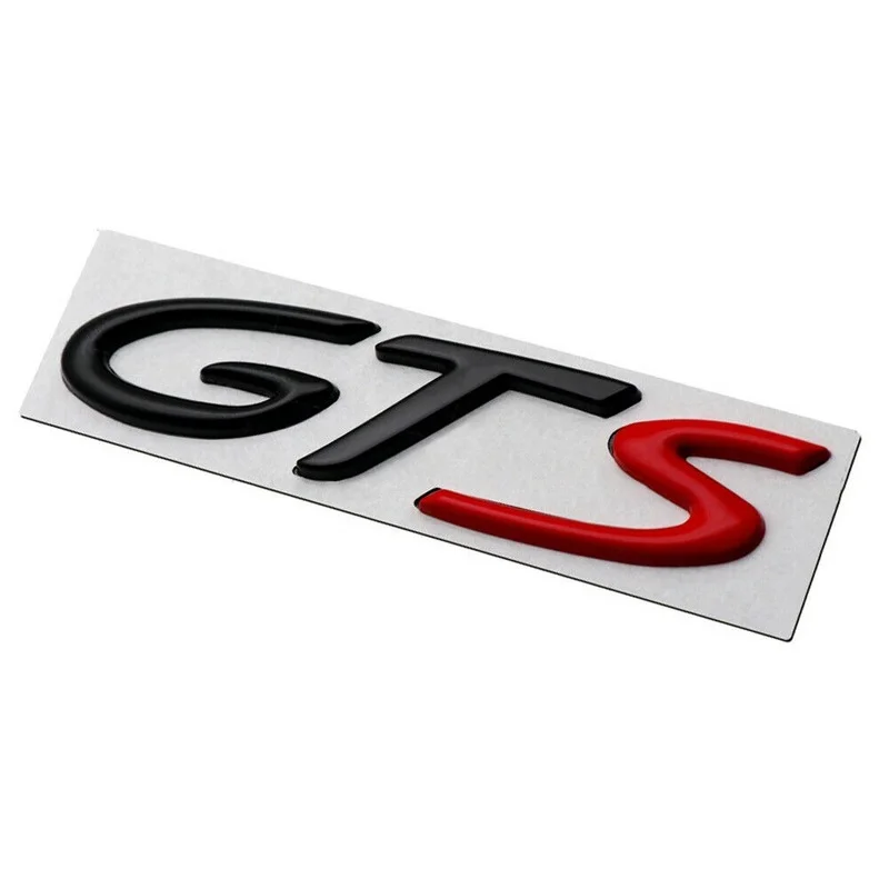 1x سيارة الخلفي الجذع أسود أحمر GTS ثلاثية الأبعاد رسالة شعار ملصق ل 911 كايين كايمان