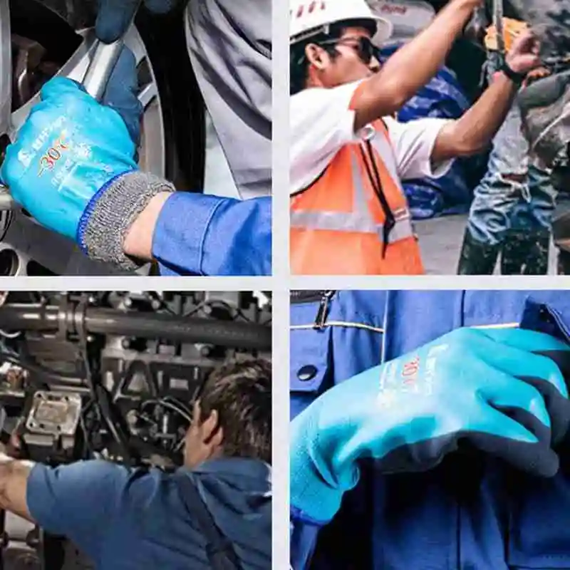 Work Gloves Keep Warm Cold-resistant Waterproof Non-slip Pu Coated Anti-static | Спорт и развлечения