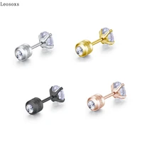 leosoxs 1 pcs 2020 hot style korean round earrings stainless steel plating earrings earrings