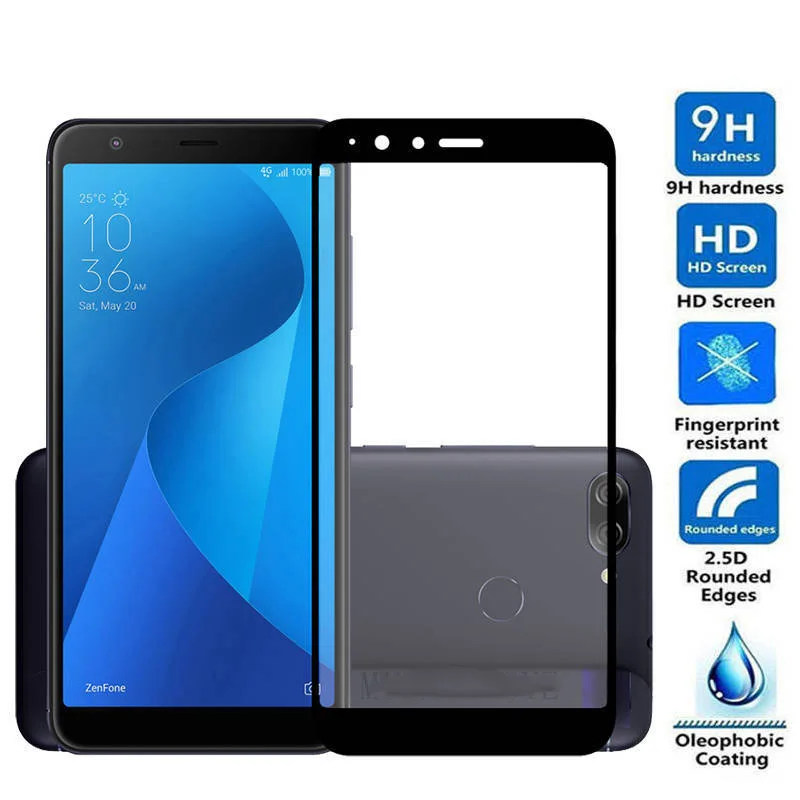 

Smartphone 9H HD FULL Tempered Glass for ASUS ZenFone Max Plus M1 (ZB570TL) X018D Protective Film Screen Protector cover