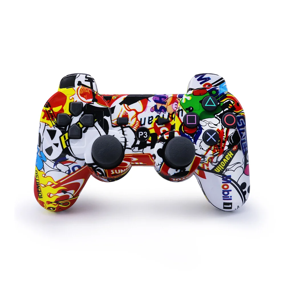 Беспроводной игровой джойстик Bluetooth Двойной вибрационный контроллер для PS3 3