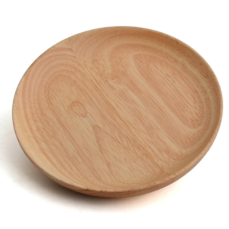Набор круглых деревянных тарелок большой маленький набор из 2 для фруктов