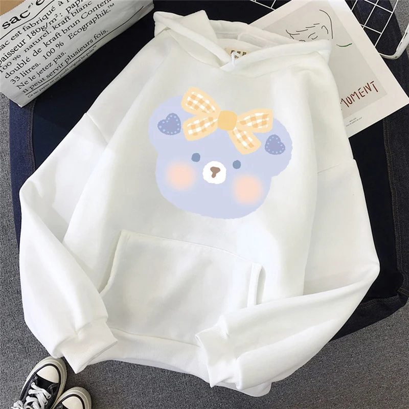 

Autumn Winter Women Hoodies Casual Fashion Cartoon Sweatshirt Ladies Long sleeve Pullover warm Long sleeve Thicken Female Hoody