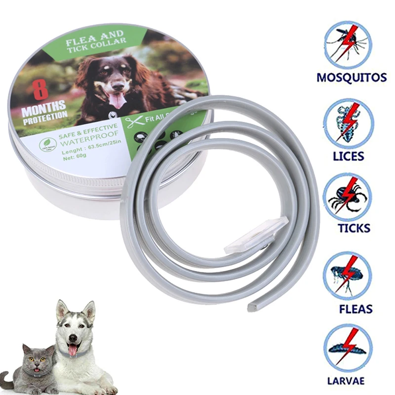 1 шт. ошейник для кошек и собак от клещей регулируемые ошейники домашних животных