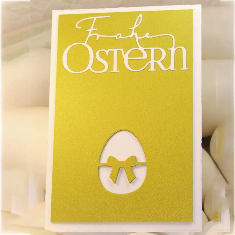 Пасхальное яйцо лук металлические режущие штампы Трафаретный Скрапбукинг DIY