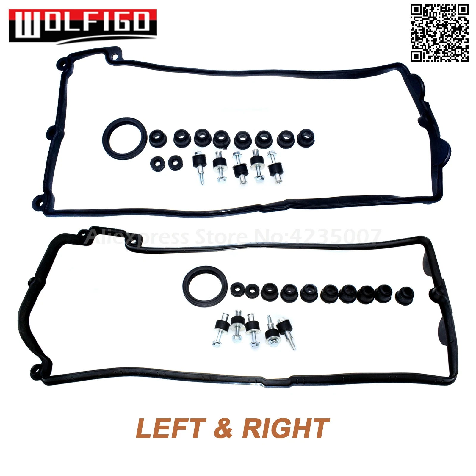 WOLFIGO новый комплект прокладок левой и правой крышки клапана двигателя для BMW E60 E63 E64 E70 X5 4.4i N62 4.8i 11127513194