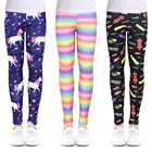 Леггинсы для девочек, повседневная одежда для студентов, с компьютерным принтом, для улицы, для путешествий, От 4 до 13 лет