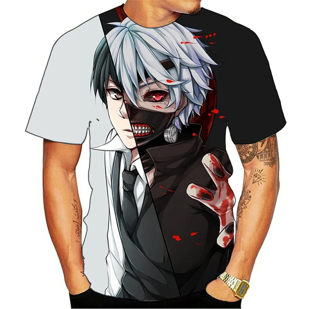 

2021 new best-selling and hottest 3D Tokyo Ghoul mens T-shirt, which one do you like The most handsome boy in the world