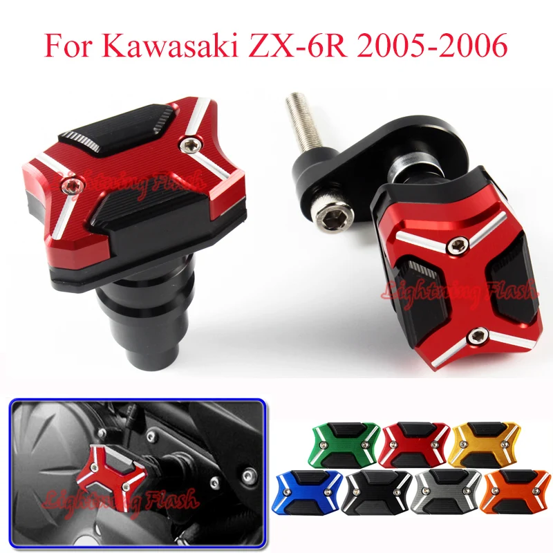 

For Kawasaki ZX-6R ZX6R 2005 2006 Motorcycle Slider Frame CNC Sliders Engine Protective Guard Falling Protection Anti Crash Pad