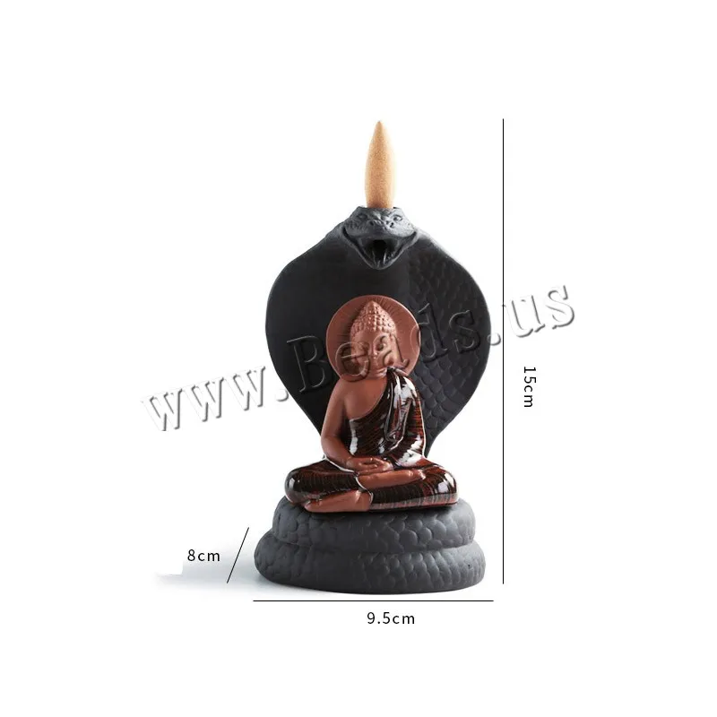 

Buddha Statue Backflow Incense Burner Smoke Waterfall Snake Head Incense Holder Mountain River Handicraft Aromatherapy Furnace