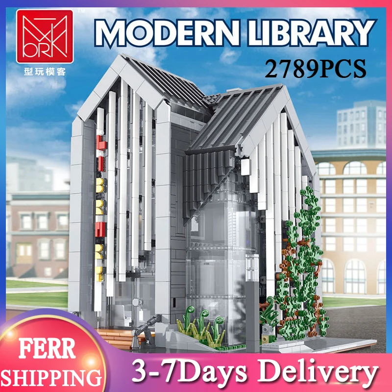 

2021 011001 конструктор современная библиотека сборные наборы Модель 2789 шт. архитектурные кубики детские игрушки подарки