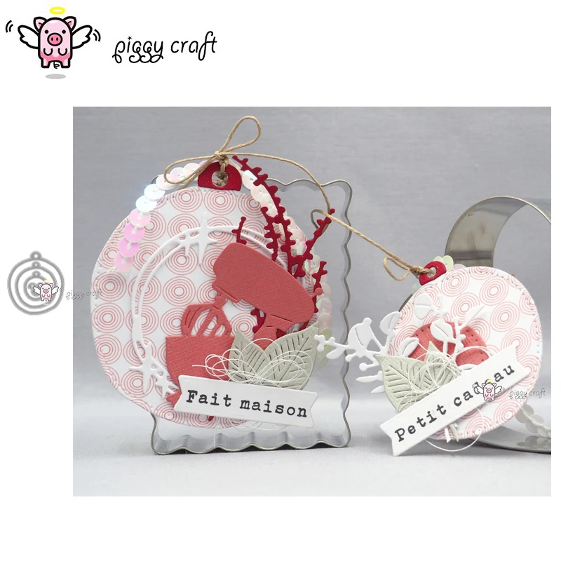 Piggy Craft metal cutting dies cut die mold Irregular Circle Tag Scrapbook paper craft knife mould blade punch stencils | Дом и сад