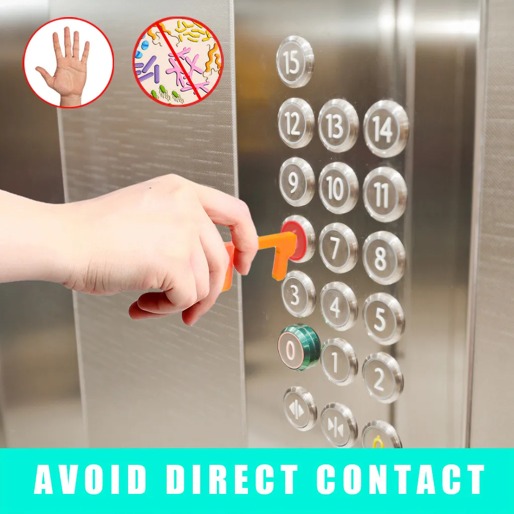 Без сенсорных ворот ручной EDC Открыватель двери портативный пресс Лифт