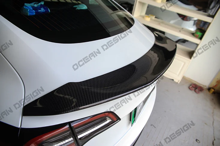 Для Tesla модель 3- задний карбоновый задний Багажник крыло спойлер задний спойлер на крыло, крышу багажник губы крышка багажника автомобиля Стайлинг