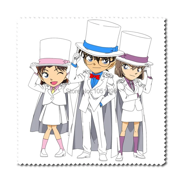 1 шт. Аниме Детектив Конан фланель очковых линз очки чистой тканью с принтом