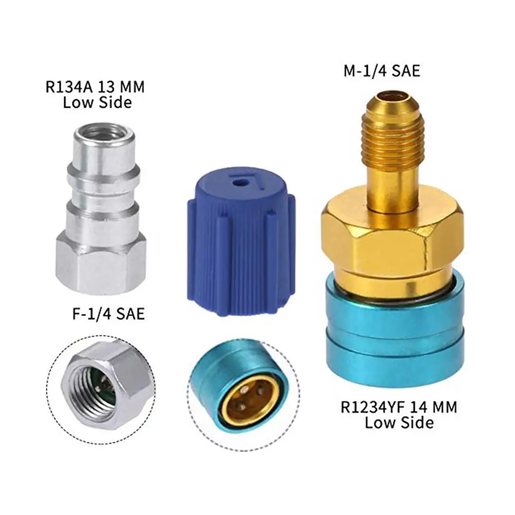 R1234YF к R134a с низкой стороны быстроразъемные переходники для кондиционера автомобиля инструменты для кондиционирования воздуха