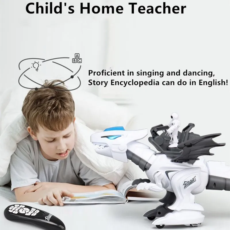 Intelligent RC Programming Dinosaur Robot Recording Function Understand 195 National Languages Sing And Dance Story Encyclopedia | Игрушки и
