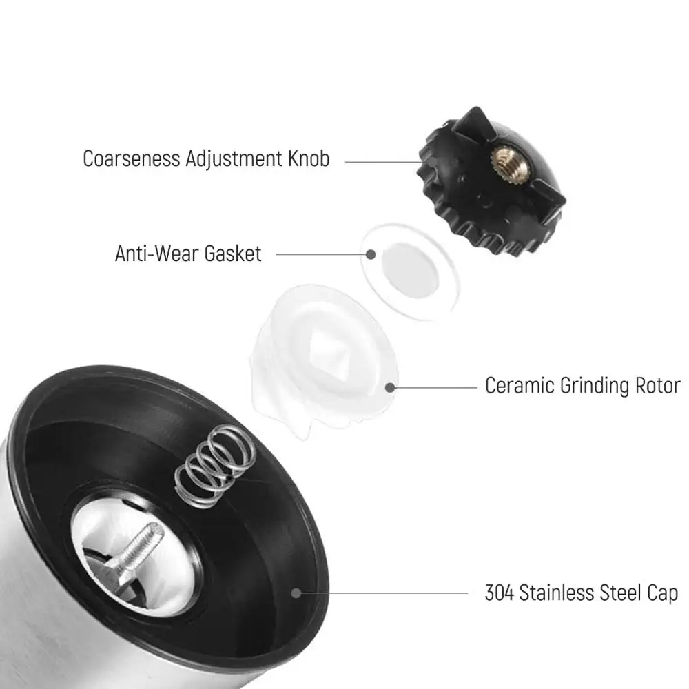 Вручную 2 в 1 виде песочных часов Форма двойной соль и перец мельница для специй