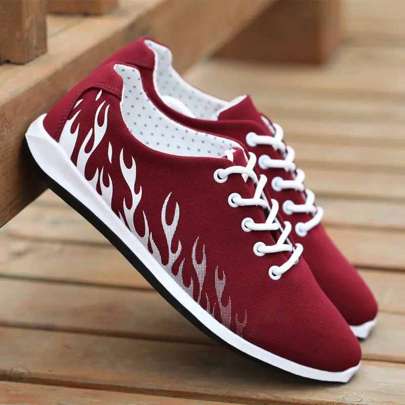 

Comfortable Canvas Shoes Men's Sneaker With Print Casual Flat Shoes For Men Navy Blue Sneakers Spring Summer Breathable Shoes