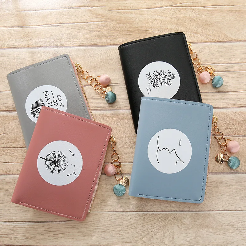 Fashion Wallet Women Lady Short Simple Style Zipper Women's Small Money Bag Female Mini Coin Purses Cartera Mujer | Багаж и сумки