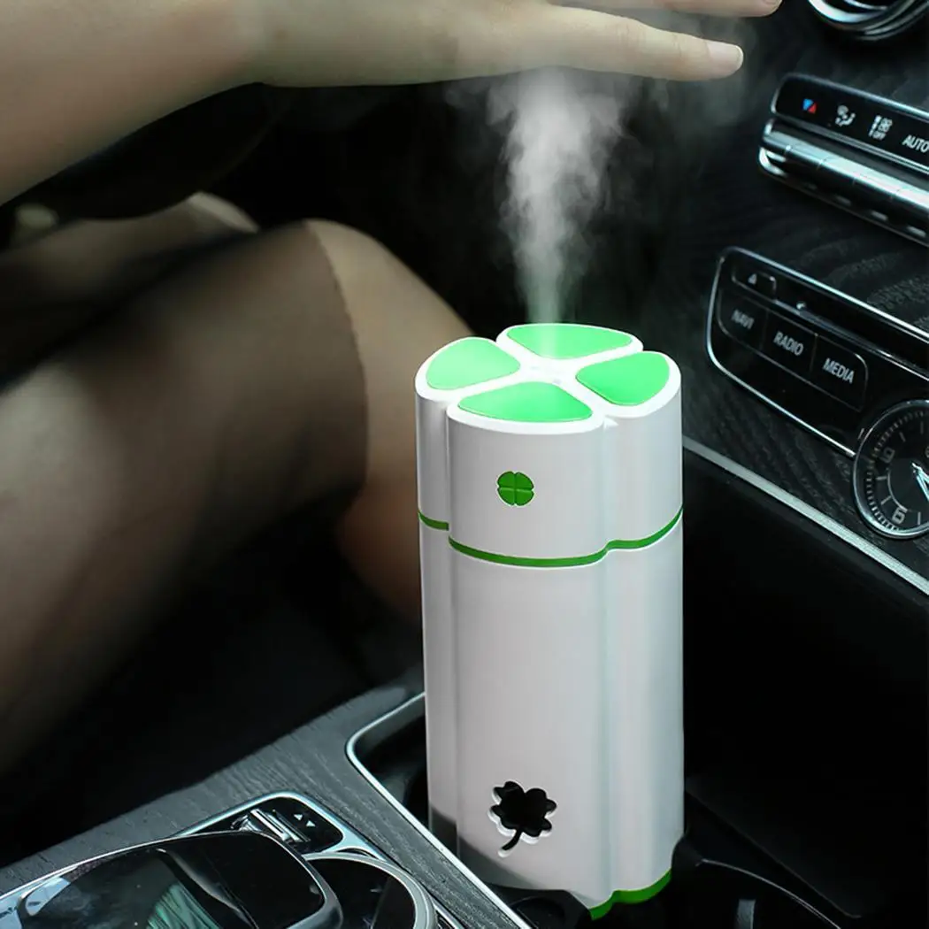 

USB LED Four-leaf light Humidifier Night light Portable mist maker Color LED night light car office humidifier