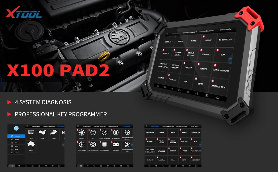 XTOOL X100 PAD2 X100 PAD2 PRO ключ программист автоматический диагностический сканер инструмент OBD2 Диагностика двигателя для VW 4th и 5th IMMO ECU DPF