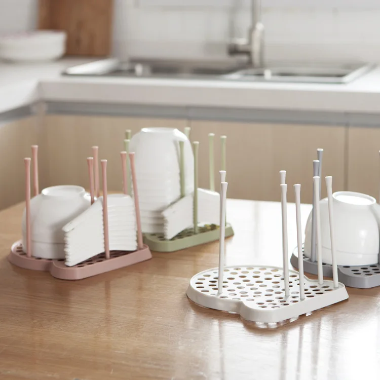 Кухонная полка для хранения Чаша Подставка-сушилка посуды пластиковый держатель