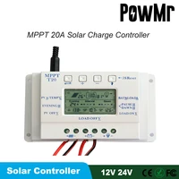 20a solar charge controller solar panel controller with lcd display for 12v24v auto dual timer function solar regulator t20