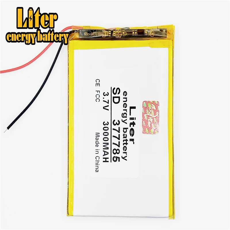 3 7 v 3000mah 377785 357585 литий полимерный аккумулятор для планшета с платой планшетного