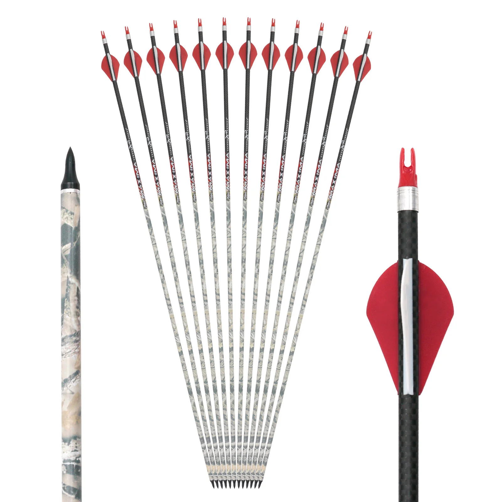 Стрелы из чистого карбона для стрельбы лука 32 дюйма 250 диаметр 7 8 мм со сменным