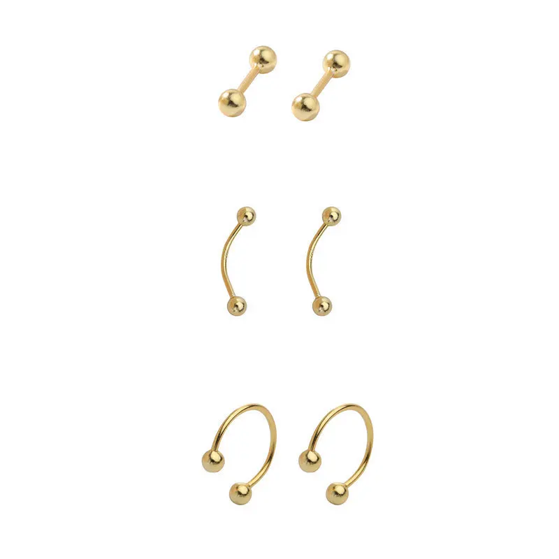 

Simple earrings with new style stud S925