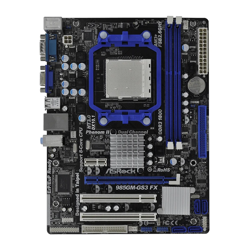 Processadores de Oito para Asrock 985gm-gs3 Am3 + Ddr3 Socket Micro-atx Original Usado Desktop Placa-mãe Suporta Núcleos fx Sata2 Usb2.0