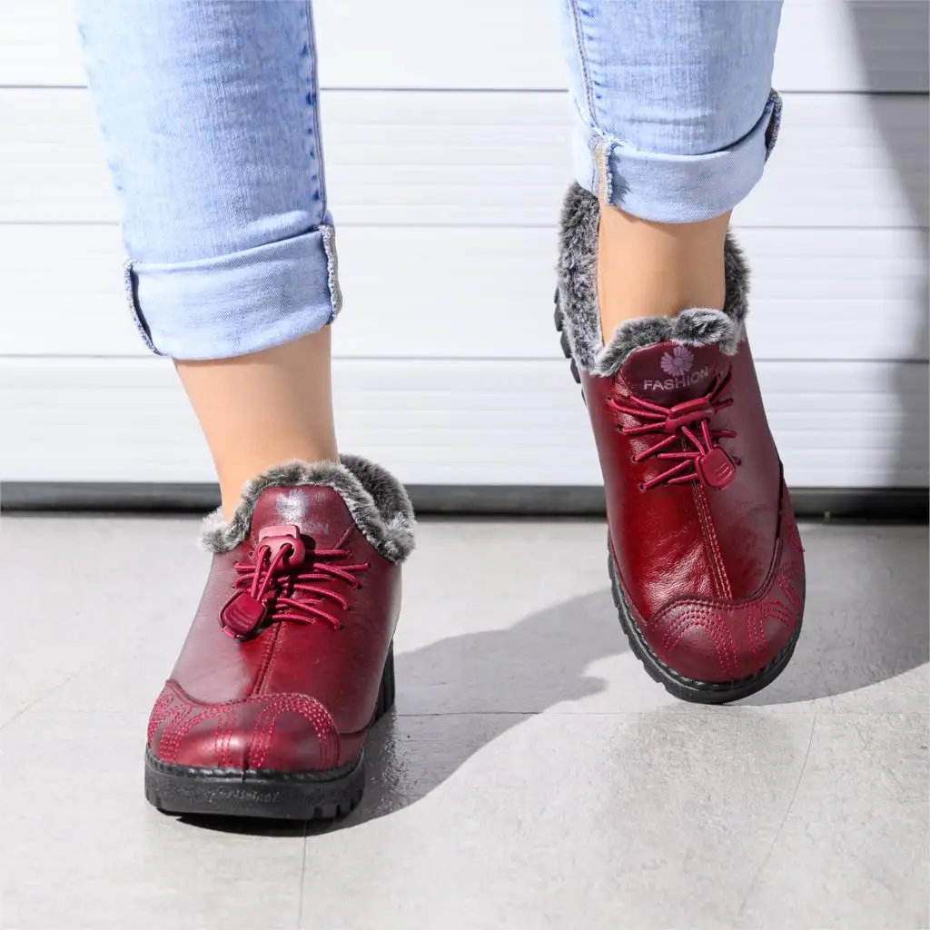 Лидер продаж Обувь на меху снежную погоду Boots2020 зимняя обувь дамские туфли из PU