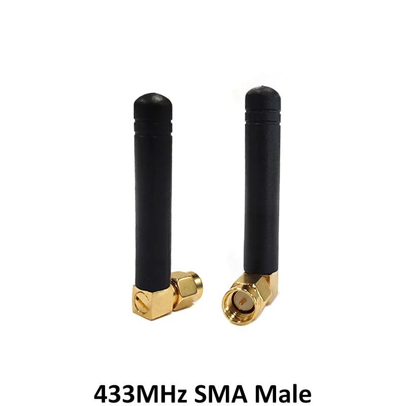 GRANDWISDOM 10pcs 433mhz antenna 2.5dbi sma male lora antene pbx iot module lorawan signal receiver antena high gain